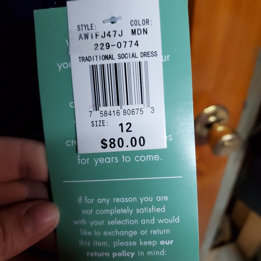 Navy Special Occasion Dress - Picture 3 of 6